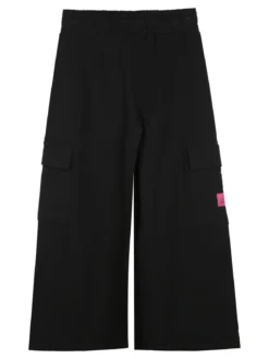 Kappa Completo tuta 2 pezzi da ragazza con cappuccio e pantaloni cargo a gamba larga - fucsia