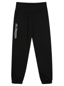Kappa Completo tuta 2 pezzi da ragazza in cotone con cappuccio e logo - nero