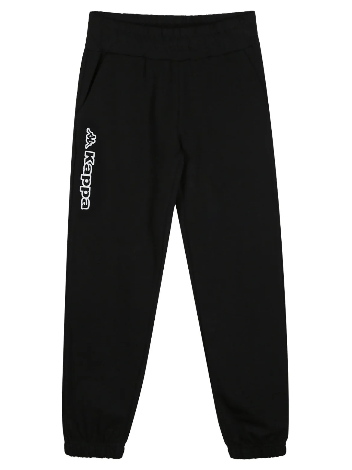 Kappa Completo tuta 2 pezzi da ragazza in cotone con cappuccio e logo - nero