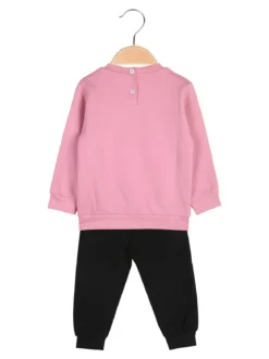 Kappa Completo tuta 2 pezzi glitter da neonata con interno felpato - rosa