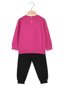 Kappa Completo tuta 2 pezzi glitter da neonata con interno felpato - fucsia