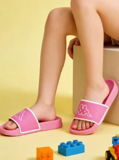 Kappa LOGO FLIP Ciabatte da ragazza a fascia con logo - rosa