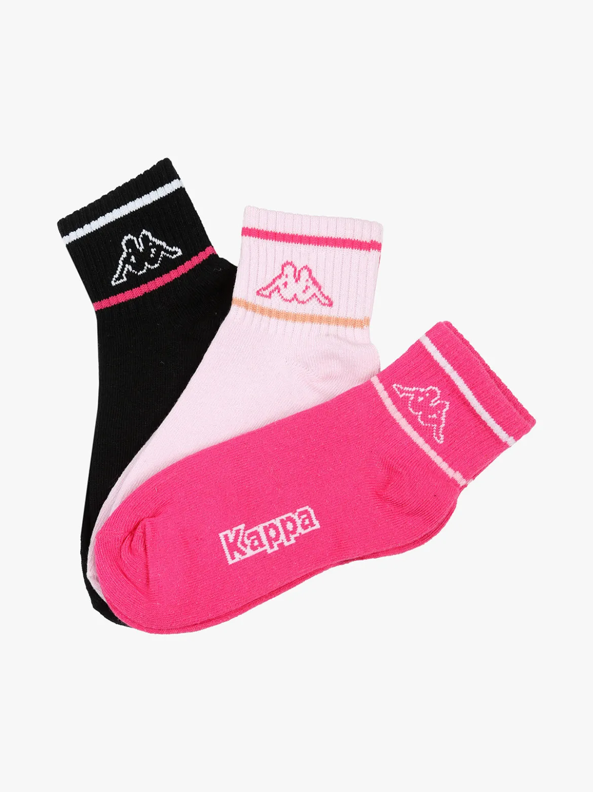 Kappa 3 Paia di calze corte da bambina