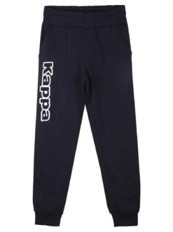 Kappa Pantaloni tuta da ragazzo con polsini e interno caldo cotone - blu scuro