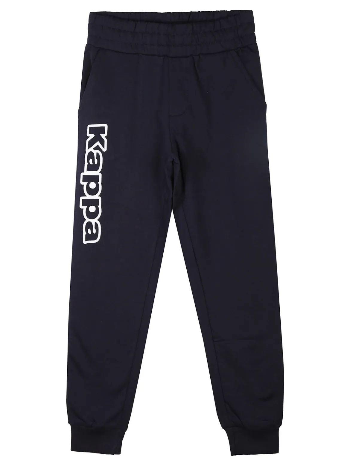 Kappa Pantaloni tuta da ragazzo con polsini e interno caldo cotone - blu scuro
