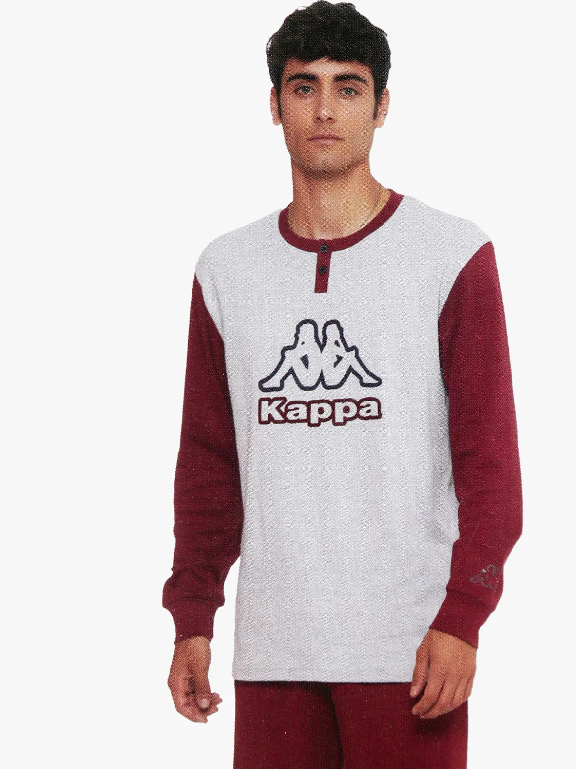 Kappa Pigiama lungo da uomo in cotone interlock