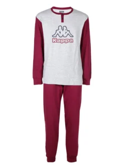 Kappa Pigiama lungo da uomo in cotone interlock