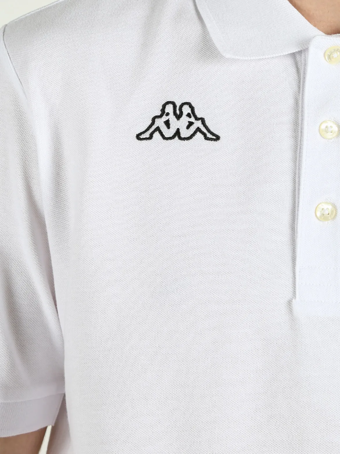 Kappa Polo da uomo a maniche corte in cotone con logo