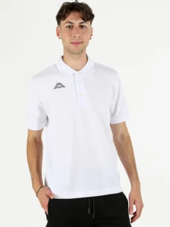 Kappa Polo da uomo a maniche corte in cotone con logo