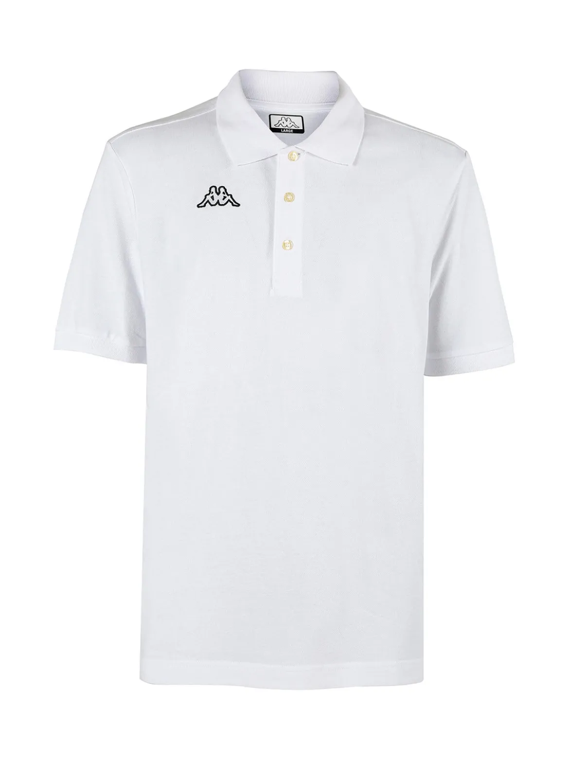 Kappa Polo da uomo a maniche corte in cotone con logo