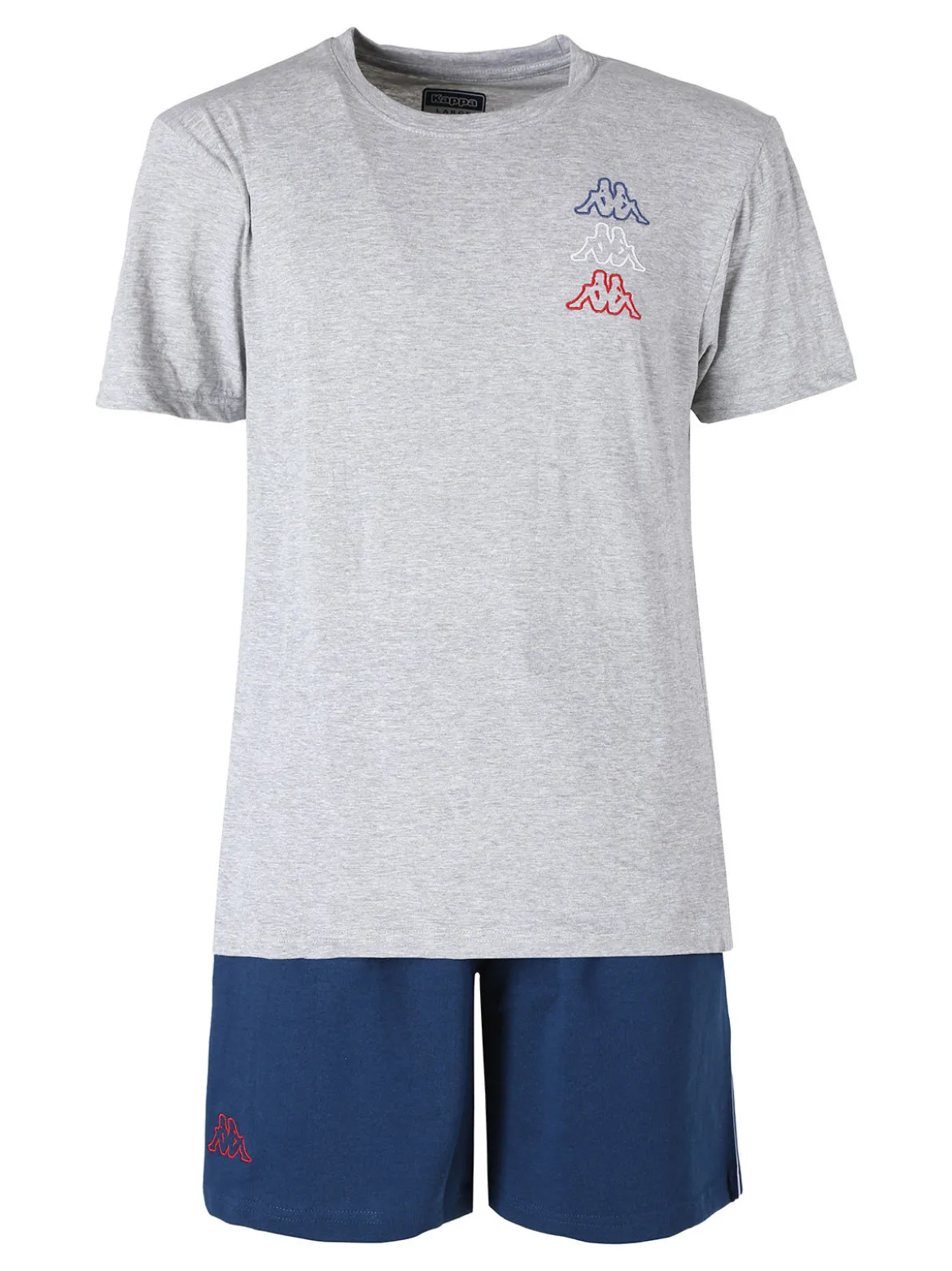 Kappa set corto da uomo in cotone con t-shirt e pantalone in felpa
