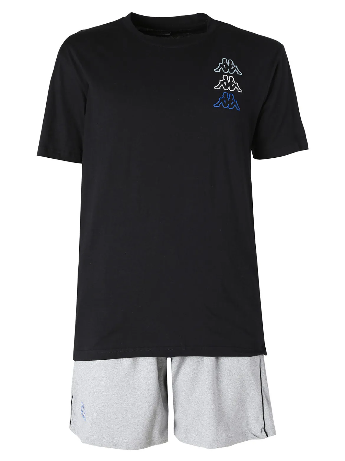 Kappa set corto da uomo in cotone con t-shirt e pantalone in felpa