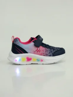 Kappa SPARK Sneakers sportive da ragazza con luci e cinturino a strappo - multicolore