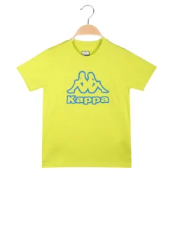 Kappa T-shirt da ragazzo in cotone con logo - limone
