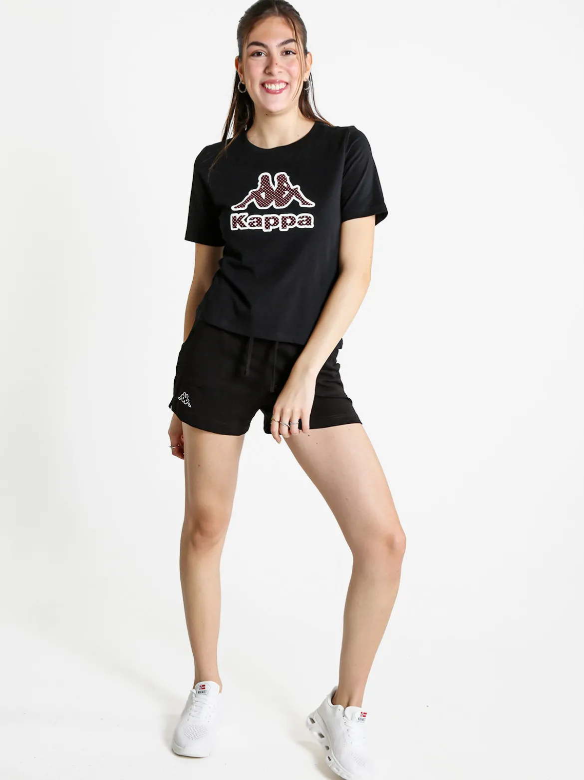 Kappa T-shirt donna in cotone con logo a pois
