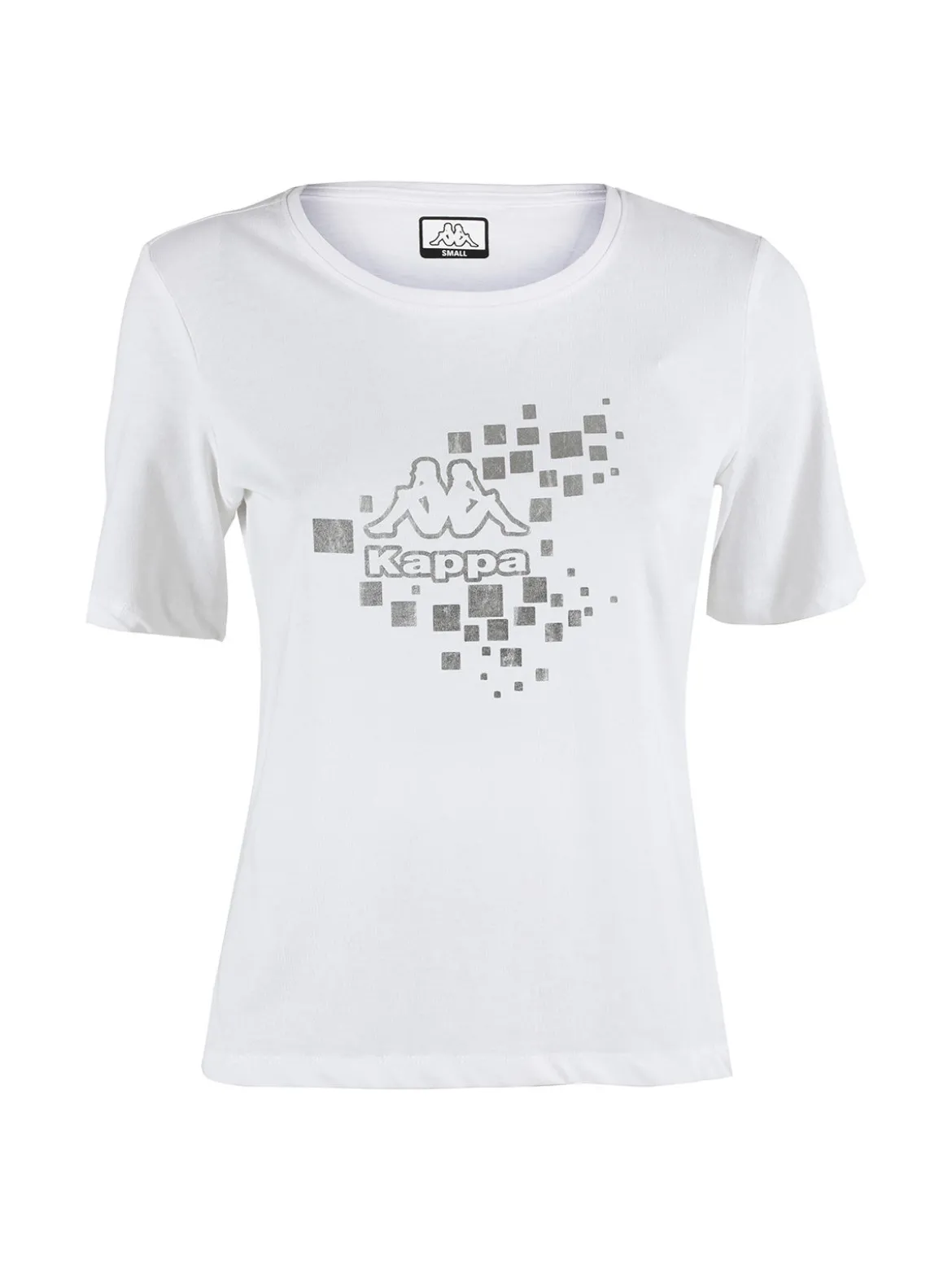 Kappa T-shirt donna in cotone con logo metallizato