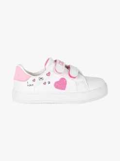 Kappa ZOOM Sneakers da bambina in ecopelle con strappi - bianco