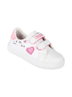Kappa ZOOM Sneakers da bambina in ecopelle con strappi - bianco
