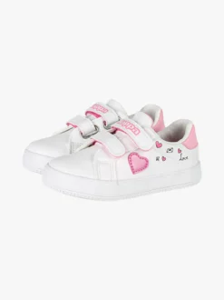 Kappa ZOOM Sneakers da bambina in ecopelle con strappi - bianco