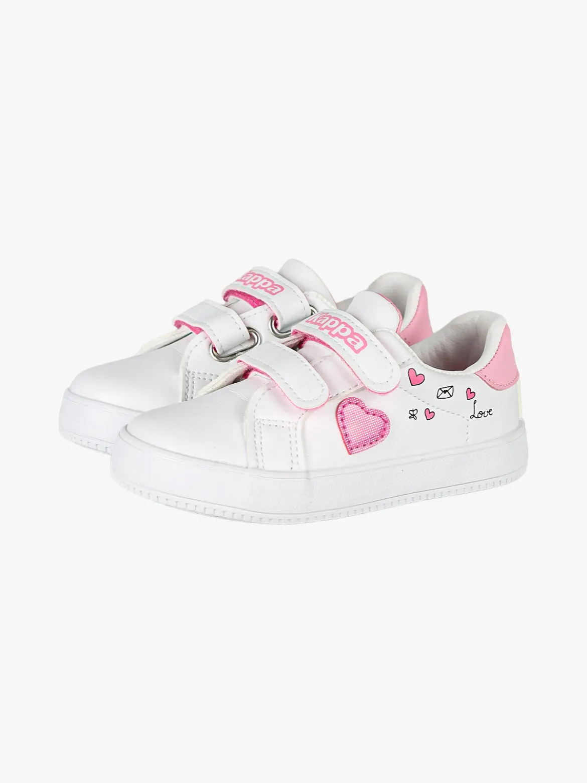Kappa ZOOM Sneakers da bambina in ecopelle con strappi - bianco