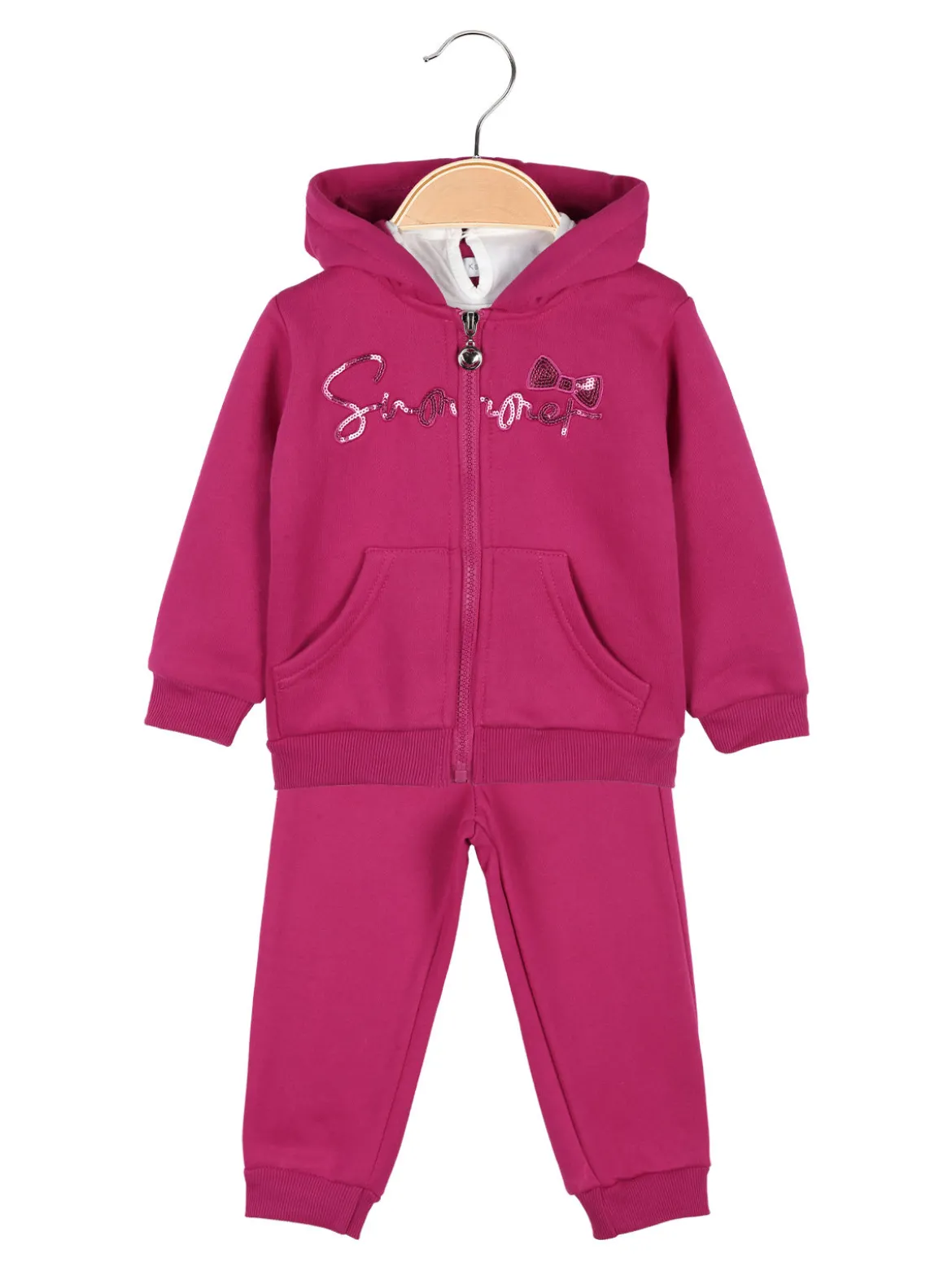 Karino Kids Completo 3 pezzi da neonata con cappuccio e zip