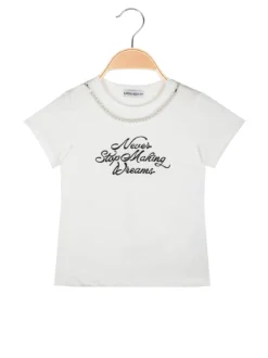 Karino Kids T-shirt da bambina con collana di perle