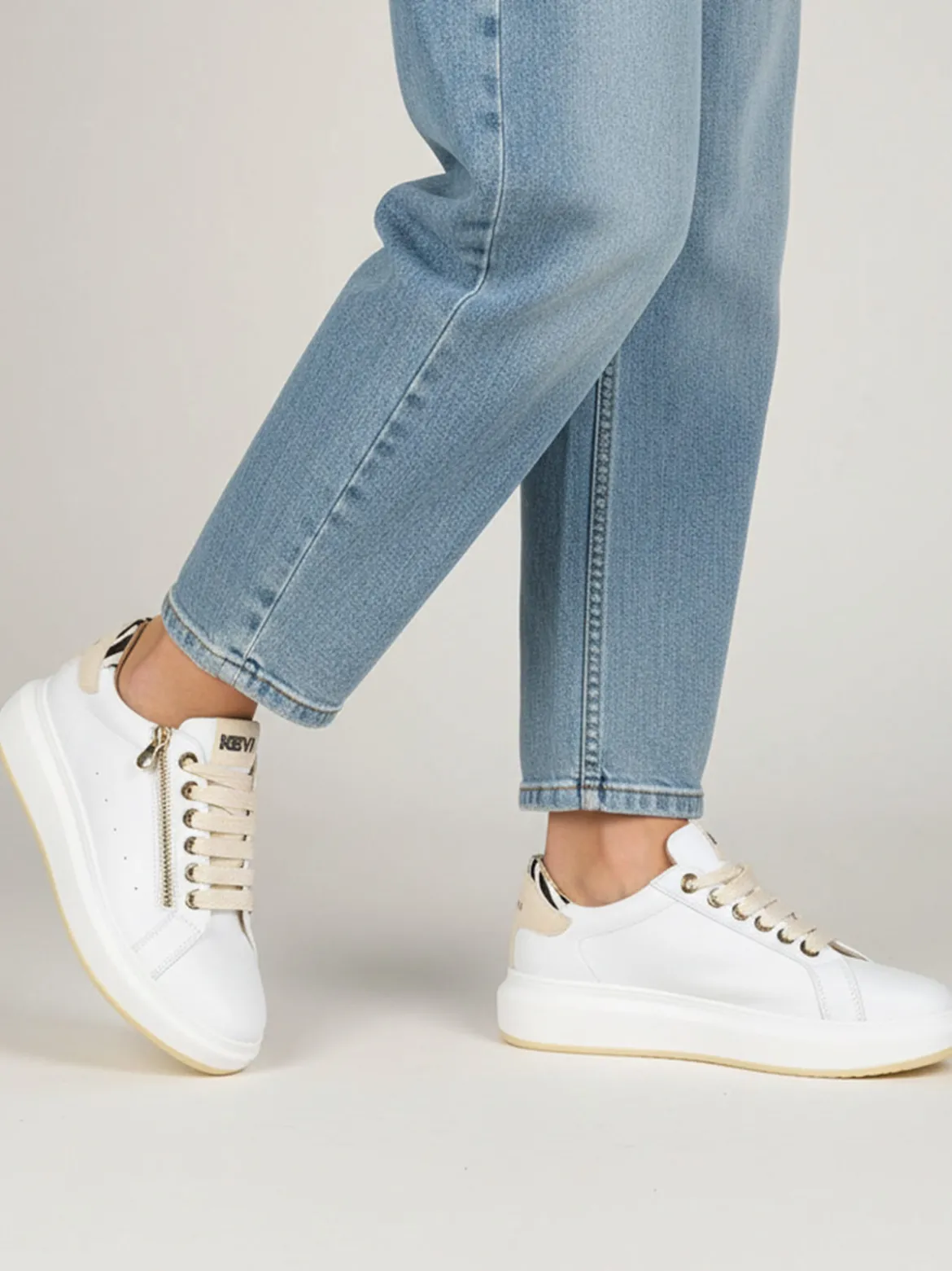Keys Sneakers donna con platform - beige