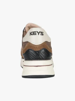 Keys Sneakers donna in pelle con platform - marrone