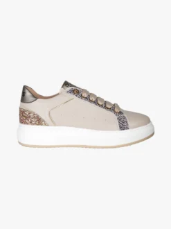 Keys Sneakers donna stringate con platform - taupe