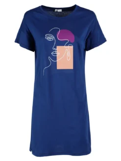 Kissimo Vestito da donna in cotone a maniche corte