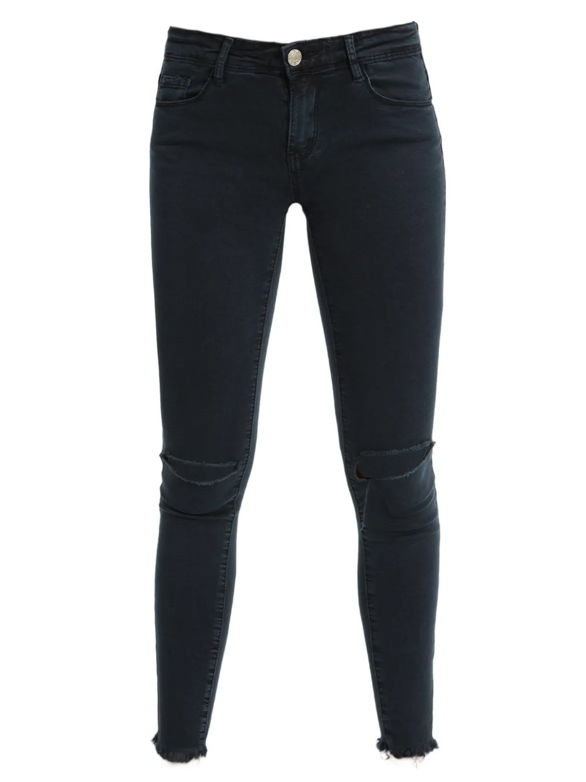 Kiss Pink Pantaloni donna skinny con strappi