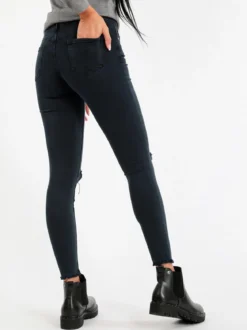 Kiss Pink Pantaloni donna skinny con strappi