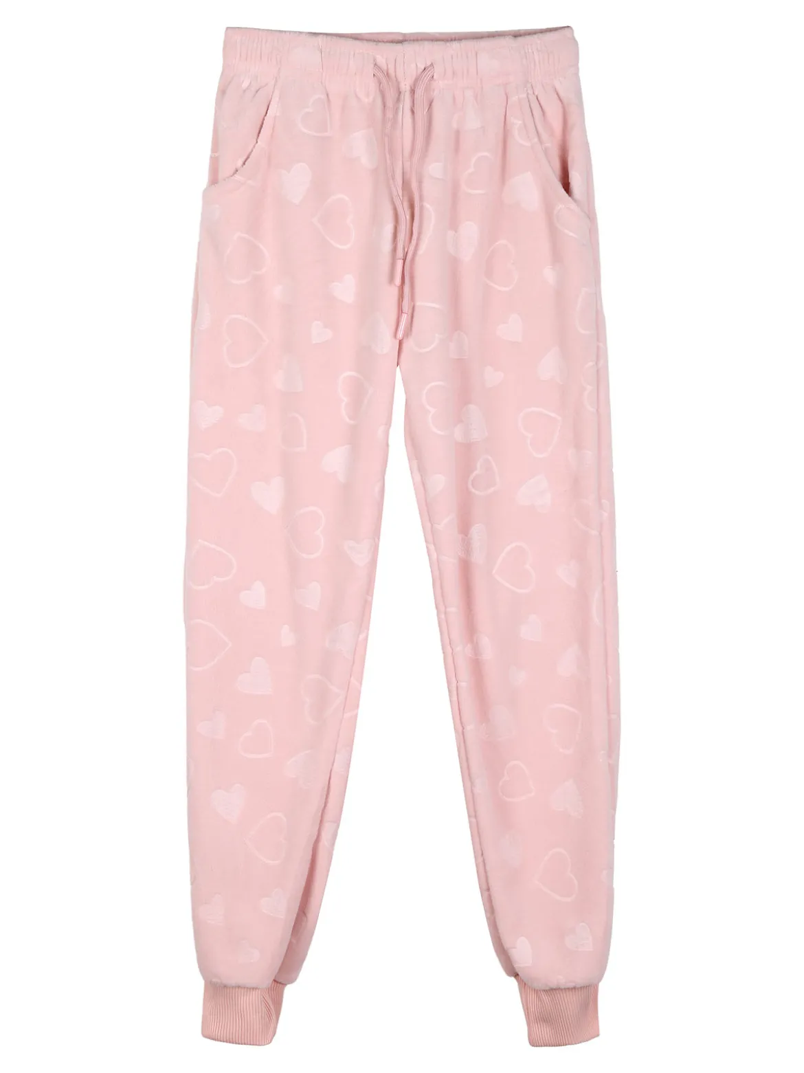 Lady Moda Completo tuta da ragazza 2 pezzi in ciniglia con cappuccio e zip - rosa