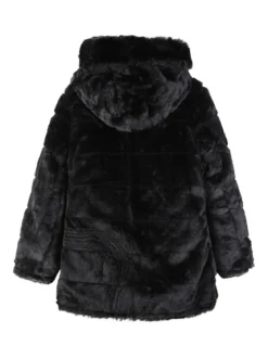 Lady Moda Parka imbottito double face da bambina con cappuccio