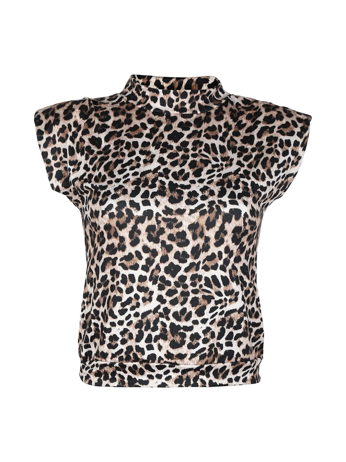 Lamiar Top donna maculato con spalline imbottite