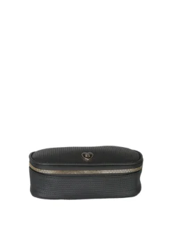 Laura Biagiotti Beauty case da donna in ecopelle con zip - nero