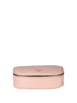Laura Biagiotti Beauty case da donna in ecopelle con zip - rosa