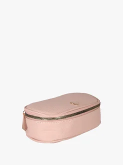 Laura Biagiotti Beauty case da donna in ecopelle con zip - rosa
