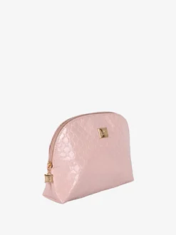 Laura Biagiotti Beauty case donna in vernice con logo - rosa