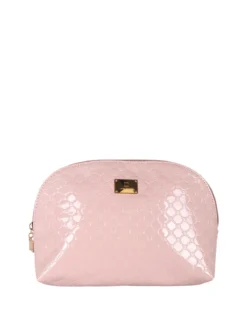 Laura Biagiotti Beauty case donna in vernice con logo - rosa