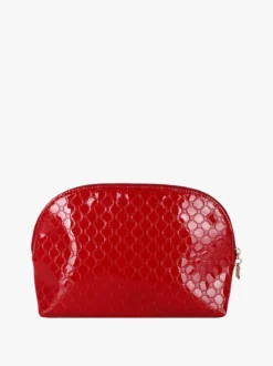 Laura Biagiotti Beauty case donna in vernice con logo - rosso