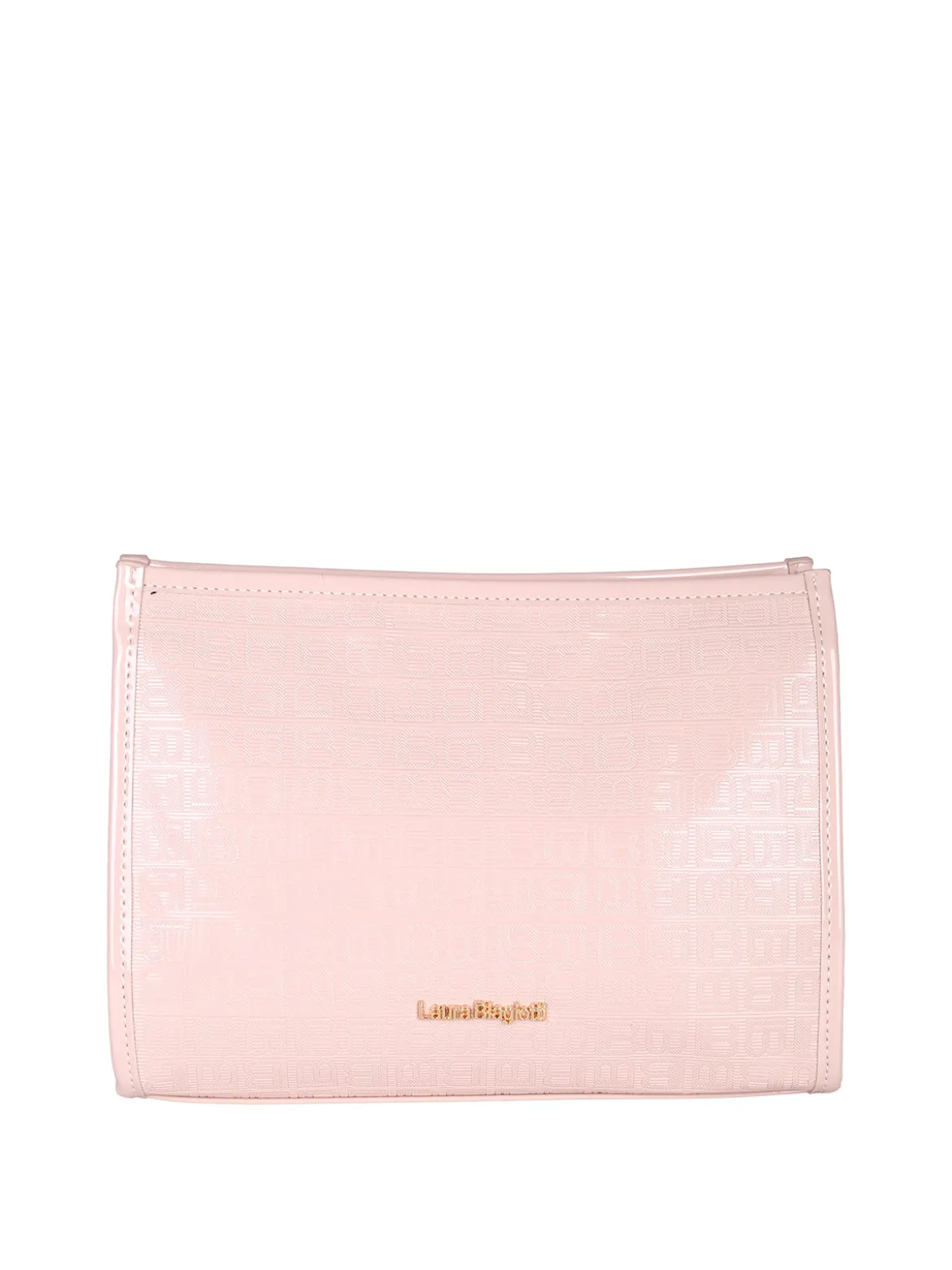 Laura Biagiotti Beauty case in vernice da donna con zip - cipria