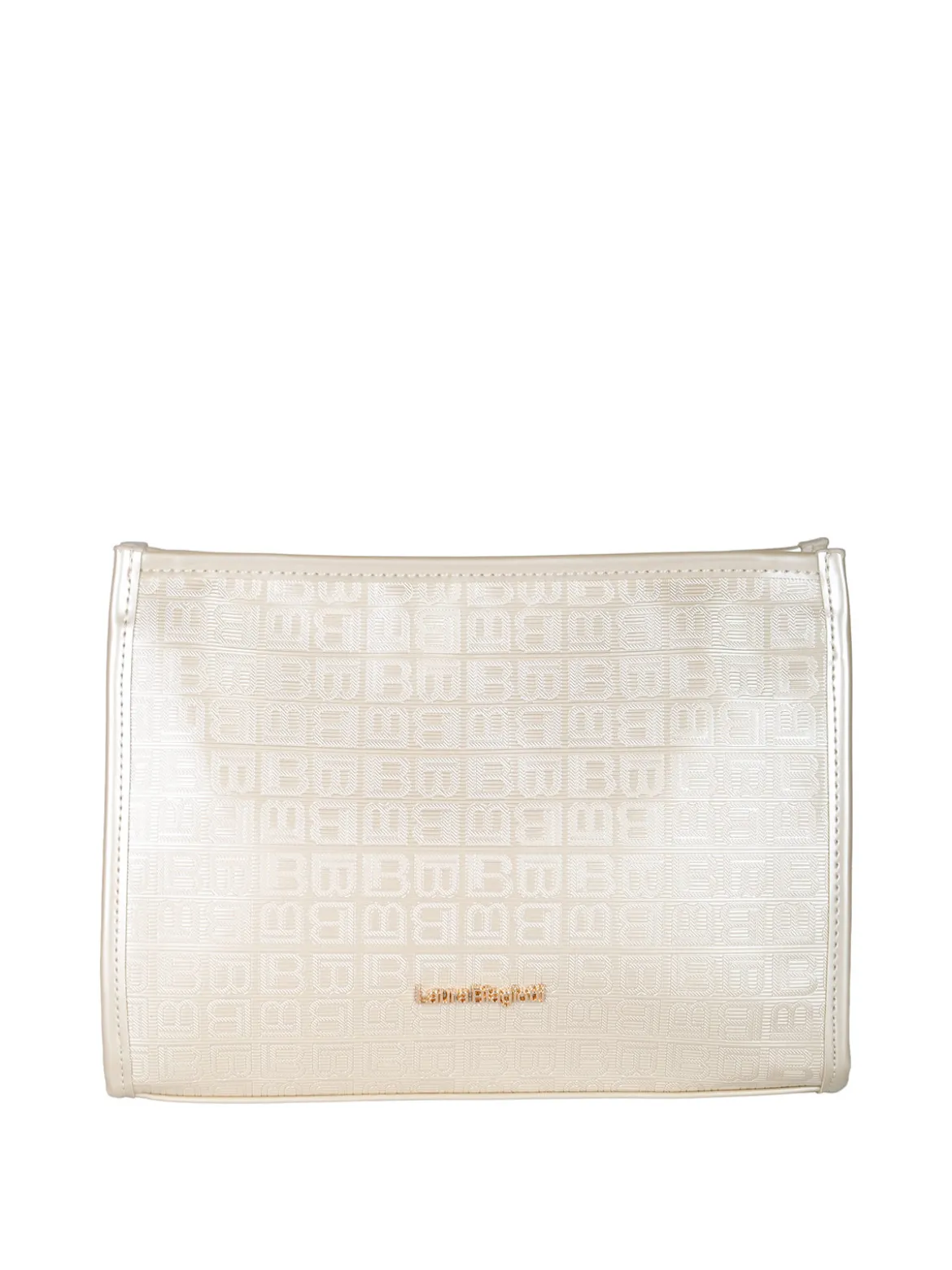 Laura Biagiotti Beauty case in vernice da donna con zip - platino