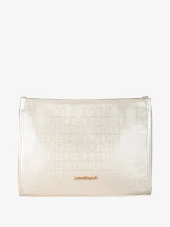 Laura Biagiotti Beauty case in vernice da donna con zip - platino