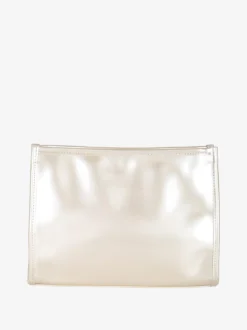 Laura Biagiotti Beauty case in vernice da donna con zip - platino