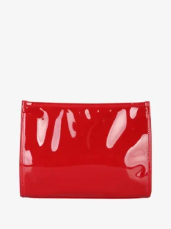 Laura Biagiotti Beauty case in vernice da donna con zip - rosso