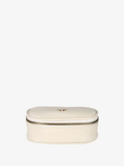 Laura Biagiotti Beauty case mini da donna con zip - panna