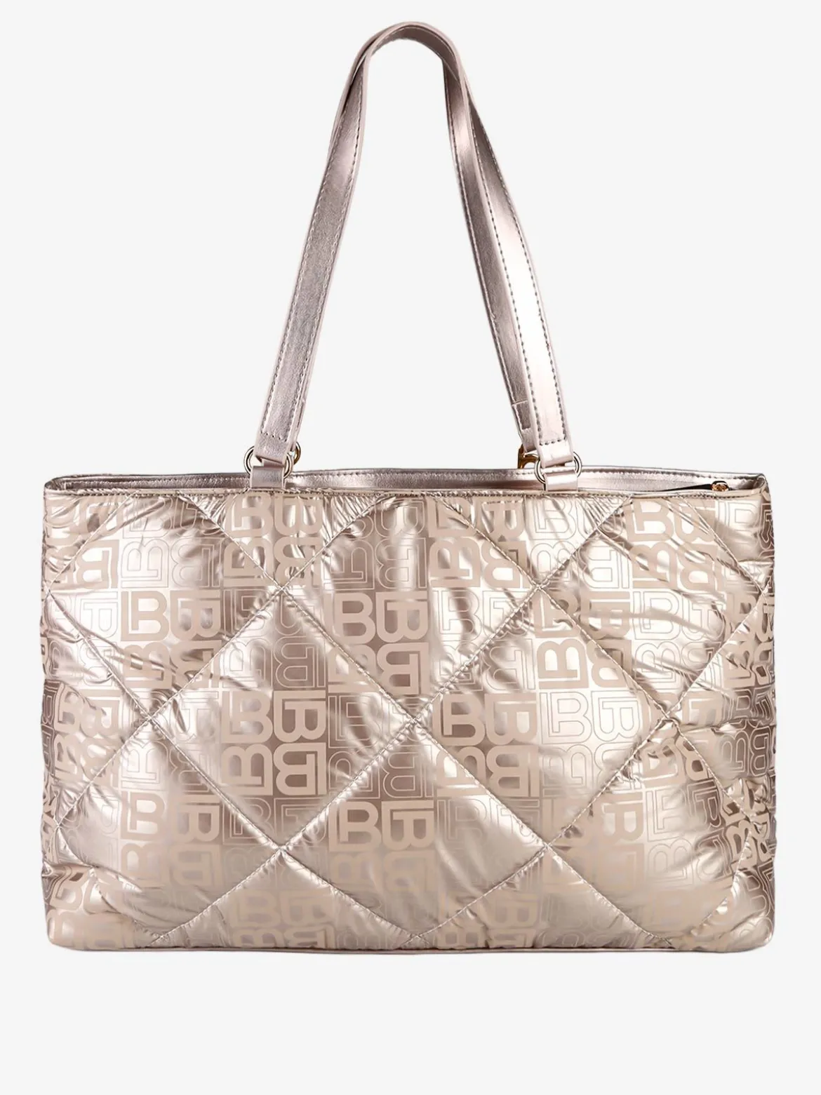 Laura Biagiotti Borsa donna shopping in tessuto impermeabile - champagne