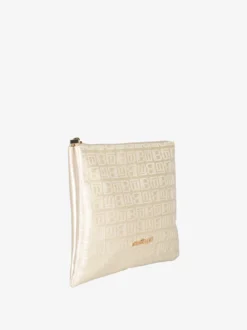 Laura Biagiotti Bustina donna in vernice con zip - platino