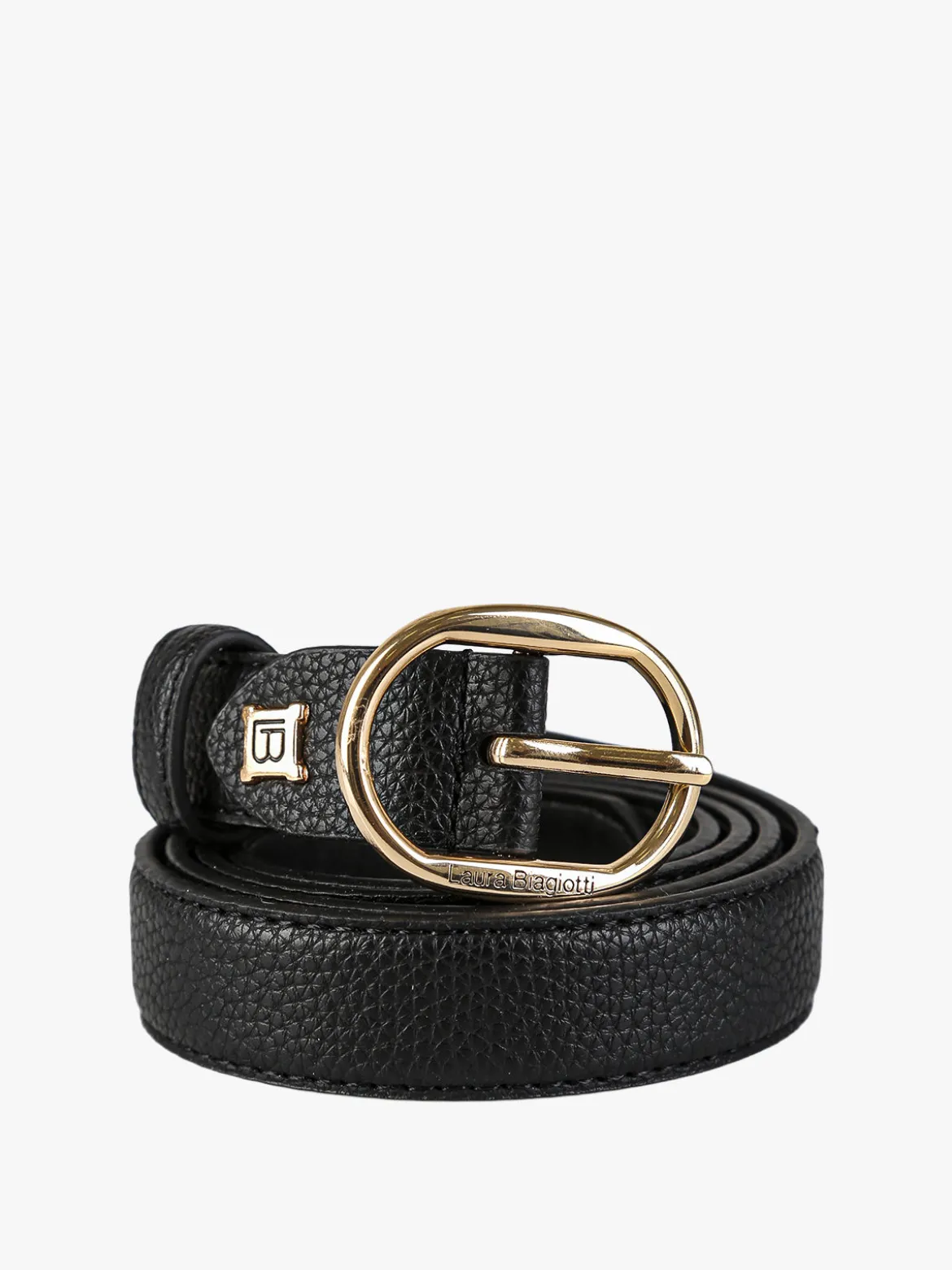 Laura Biagiotti Cintura da donna in ecopelle martellata - nero